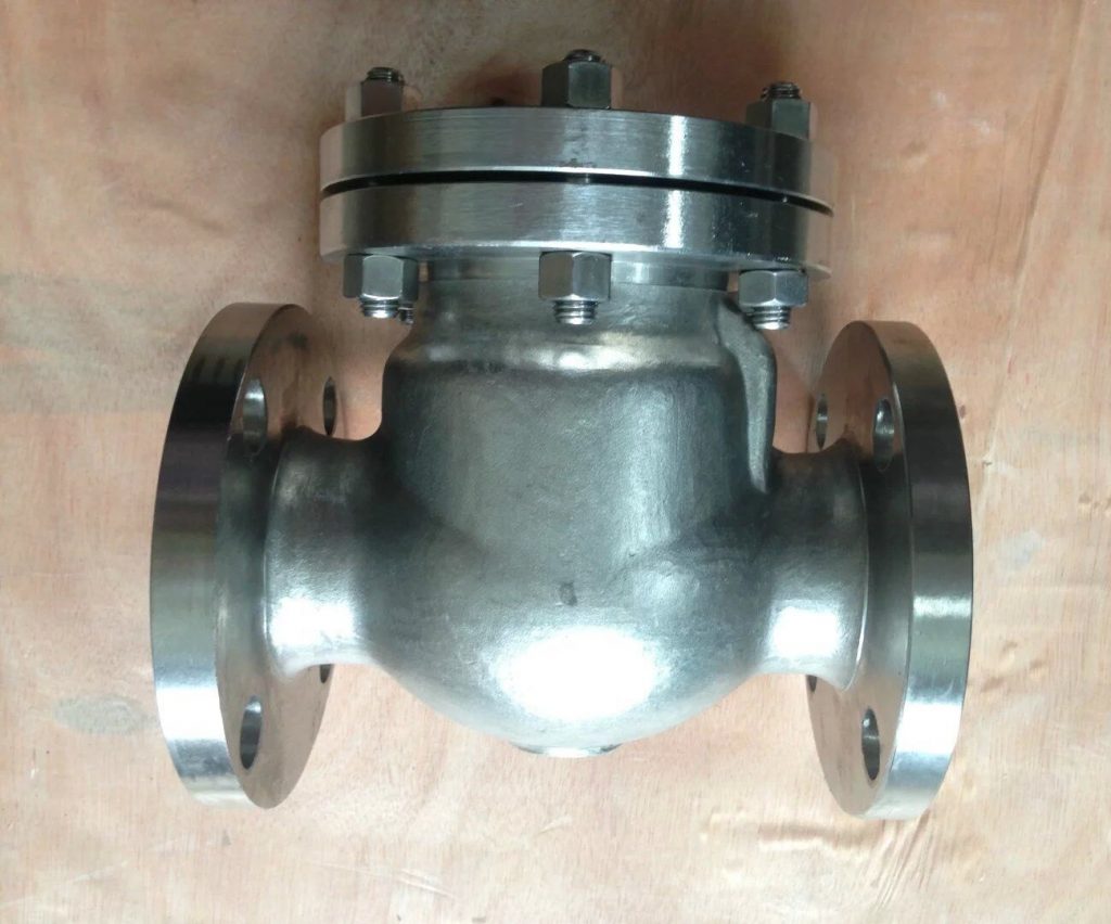 Swing check valve cast Titanium B381 Gr 2 back-min