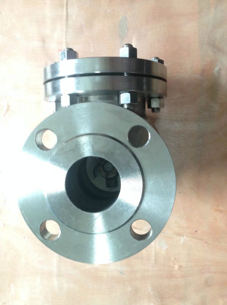 Swing check valve cast Titanium B381 Gr 2 side